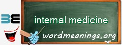 WordMeaning blackboard for internal medicine